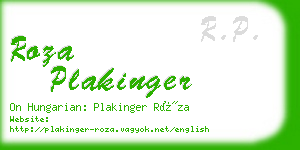 roza plakinger business card